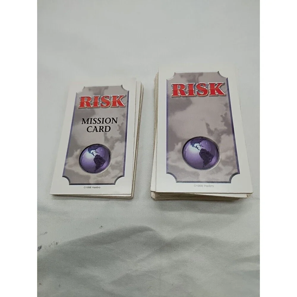 Set Of (6) Risk 1999 Player Pieces Rules And Territory Cards